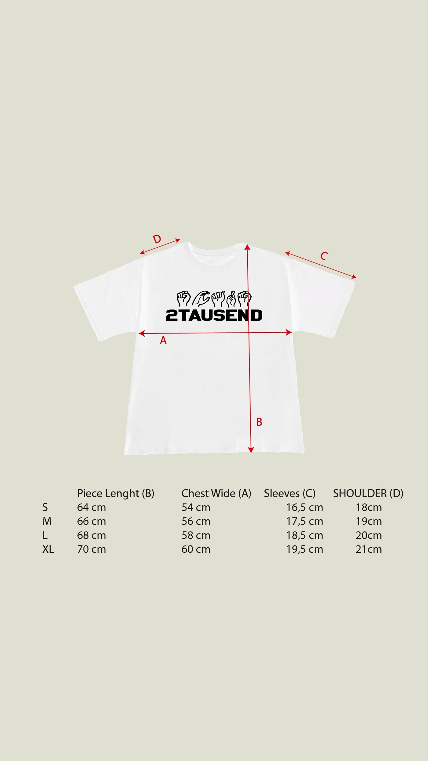 "2TAUSEND"           T-Shirt